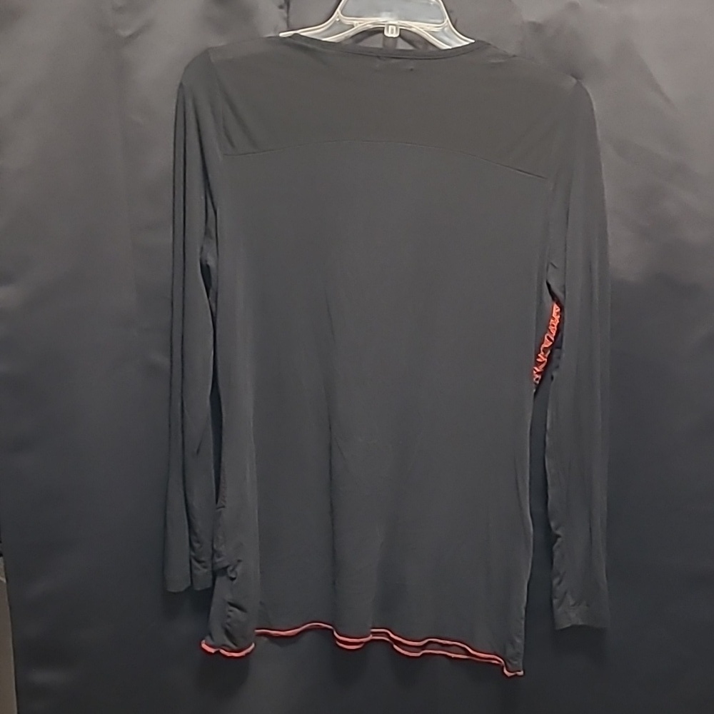 ONYX FUNKY PATCHWORK RED AND BLACK ABSTRACT Long Sleeve - Picture 7 of 7